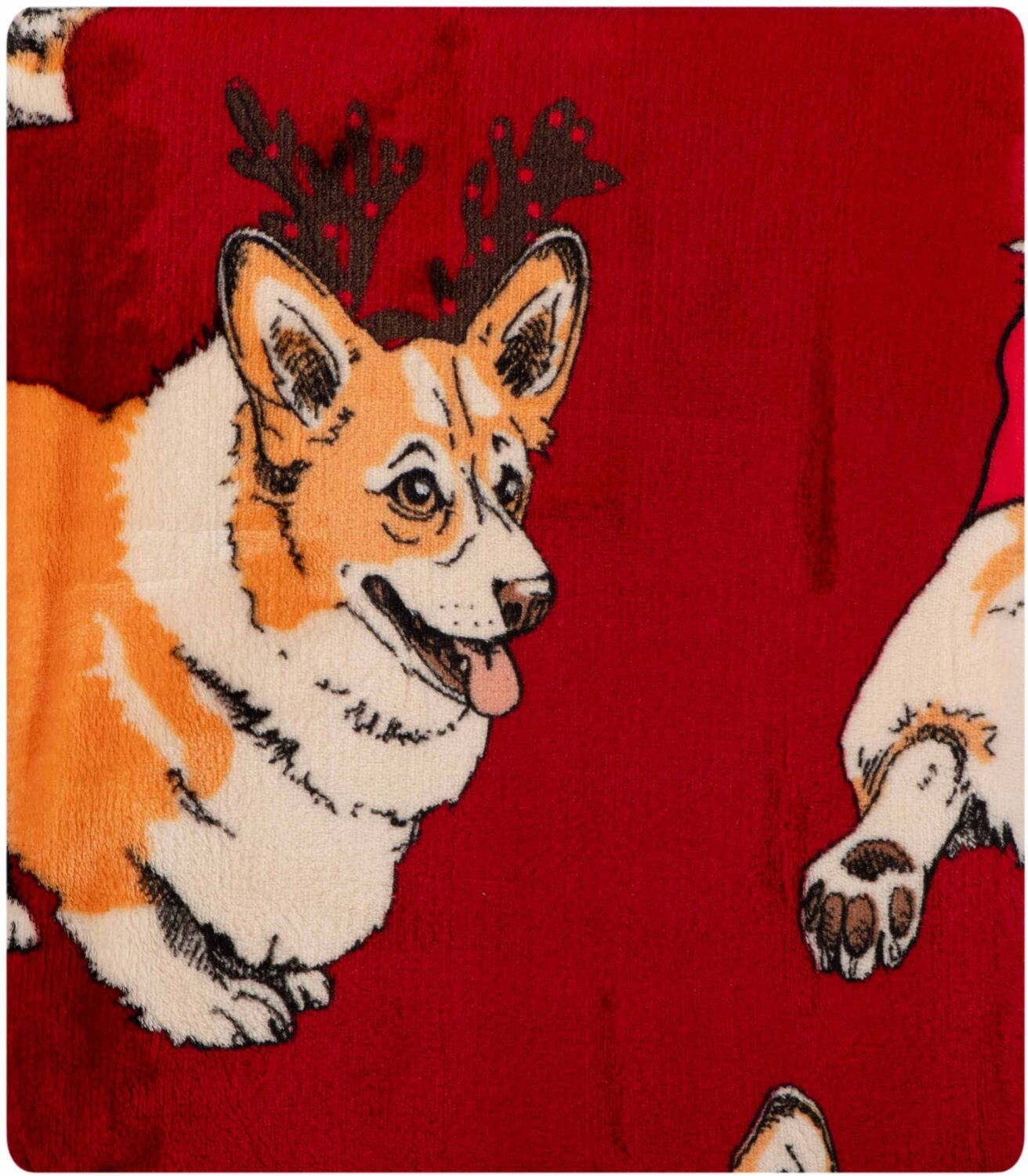 Набор пледов ARDESTO Christmas 160х200см рождественские корги, пряники имбирные (ART0119PB_ART0118PB) фото