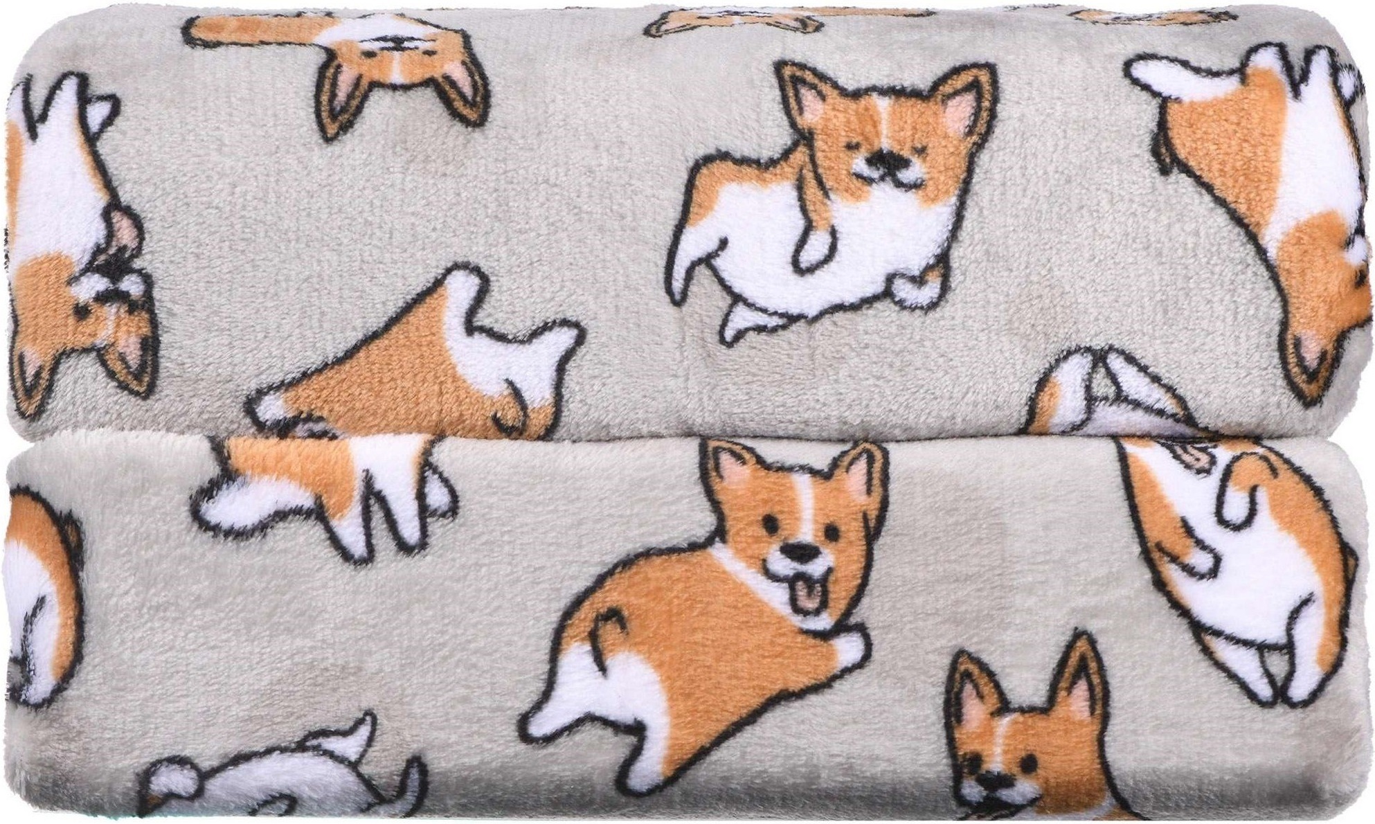 Набор пледов ARDESTO Flannel 160х200см корги, котики (ART0109P_ART0108PB) фото 12