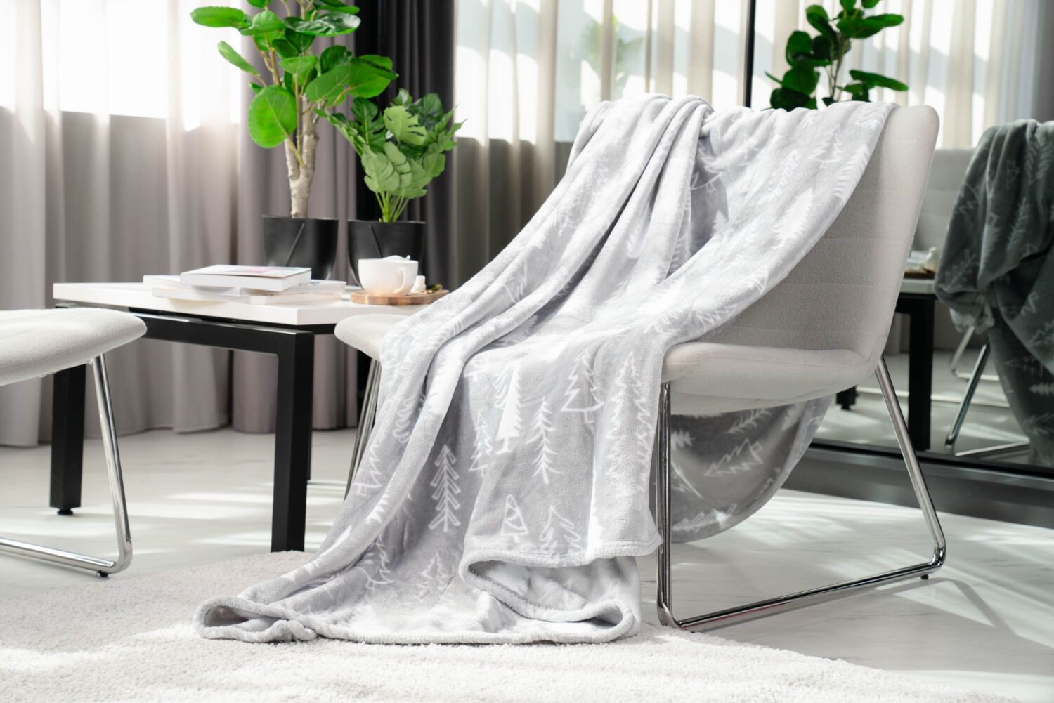 Набор пледов ARDESTO Christmas 160х200см имбирные домики,елки (ART0121PB_ART0110PB) фото