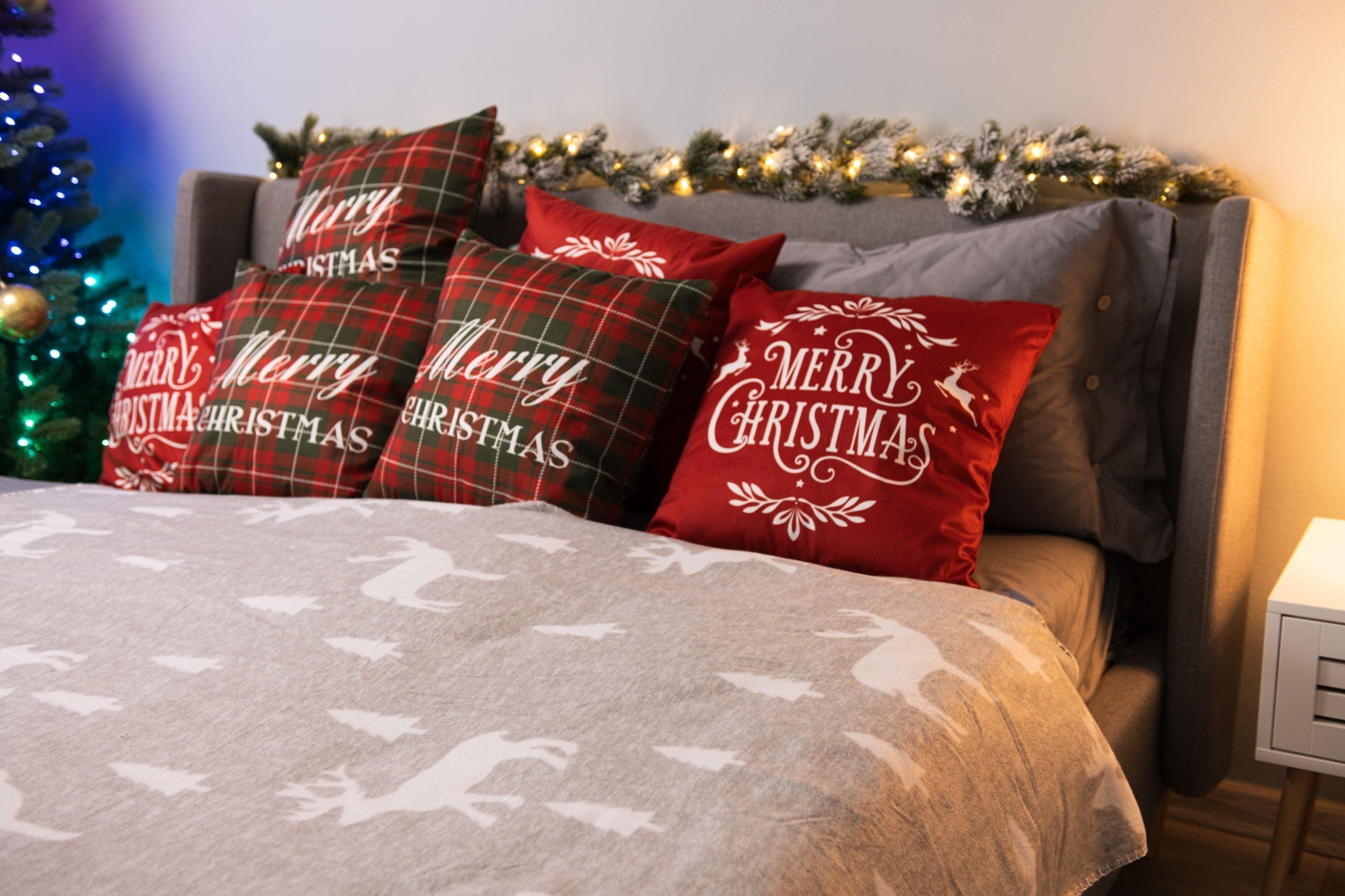 Набор пледов ARDESTO Fleece 130x160см,заснеженные елки, олени (ART0715PB_ART0716PB) фото 8