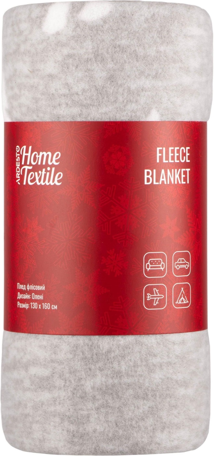 Набор пледов ARDESTO Fleece 130x160см,заснеженные елки, олени (ART0715PB_ART0716PB) фото
