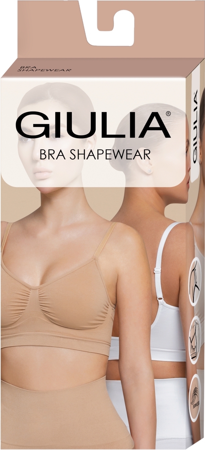 Бра бесшовный Giulia Bra Shapewear S/M белый фото3