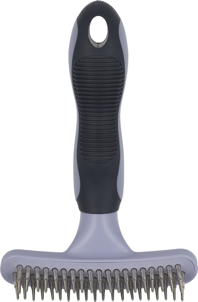 Грабли AnimAll двухрядные для вычесывания шерсти длинношерстных пород собак фото 3