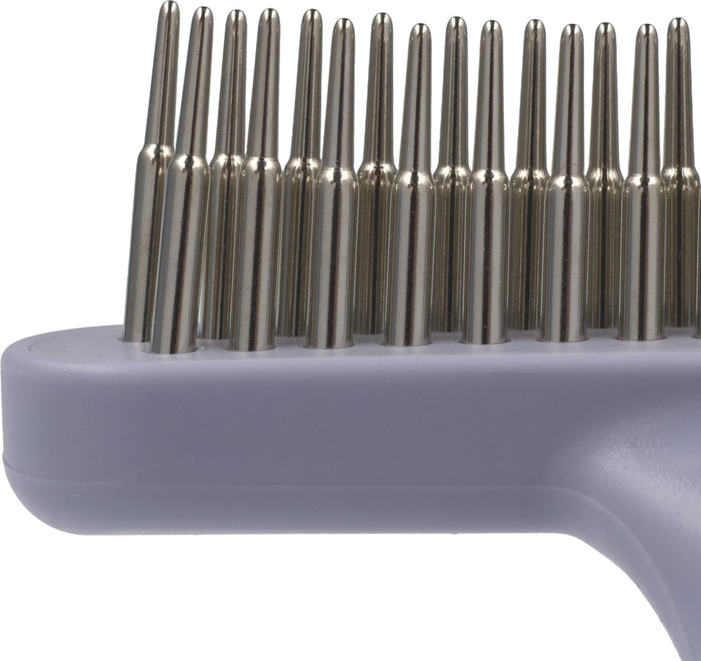 Грабли AnimAll двухрядные для вычесывания шерсти длинношерстных пород собак фото 5