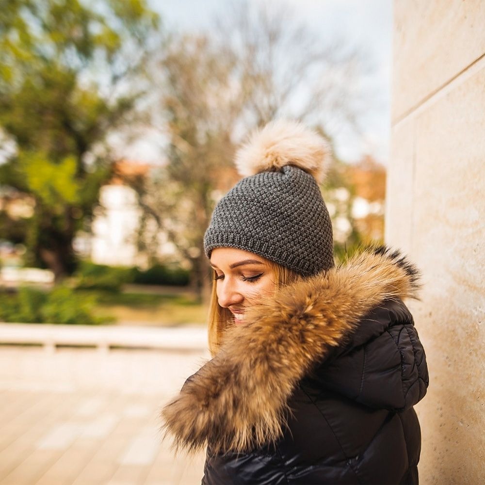 Шапка женская Cofee smart fur 3047-7 One size серый фото 2