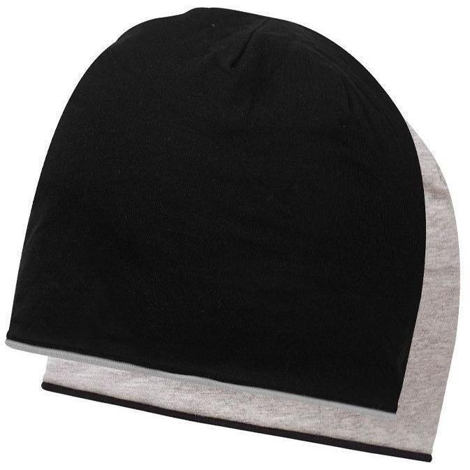 Шапка Cofee contrasting jersey 3049-3 CO One size черный/серый фото 3