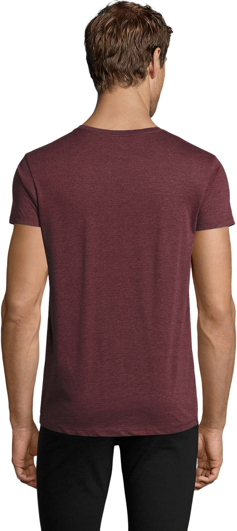 Футболка чоловіча Sol’s REGENT FIT 00553148 M темно-бордовий меланжфото3