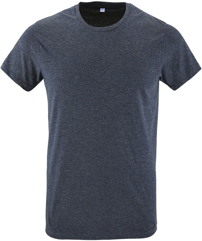 Футболка мужская Sol’s REGENT FIT 00553222 L джинсовый меланж фото 4