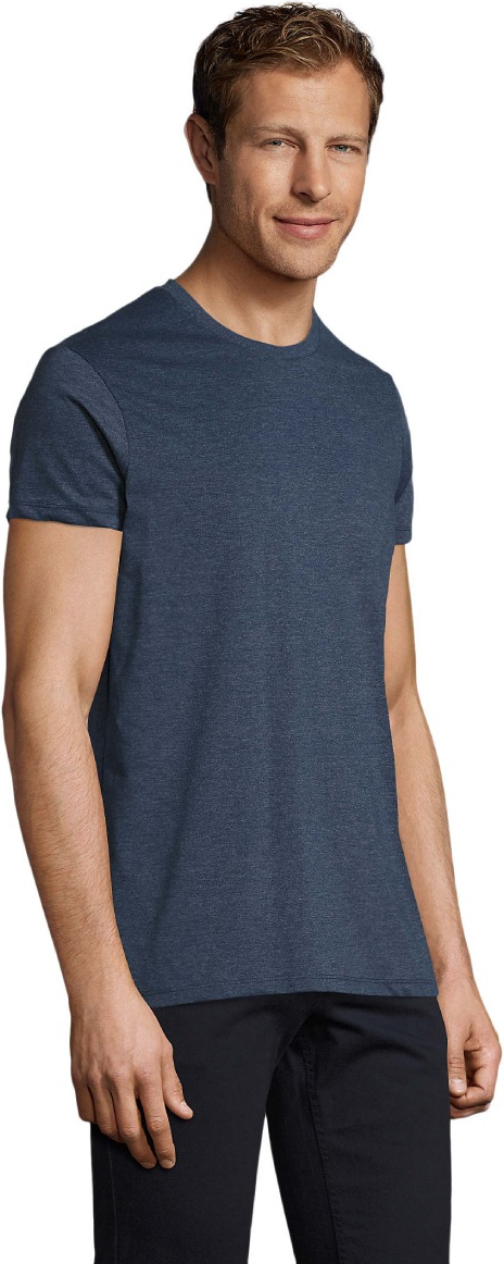 Футболка мужская Sol’s REGENT FIT 00553222 L джинсовый меланж фото 3