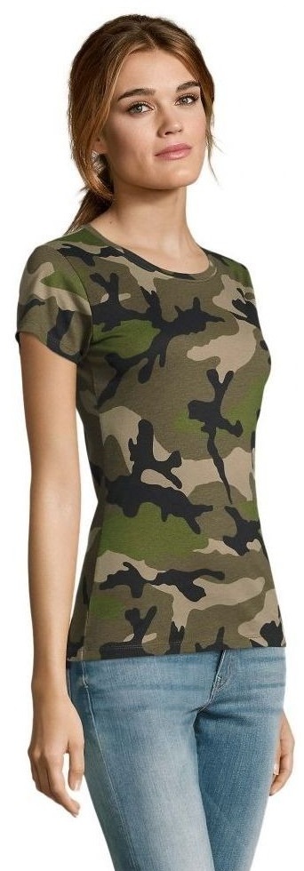 Футболка хлопковая женская Sol’s CAMO WOMEN 01187986 L камуфляж фото 3