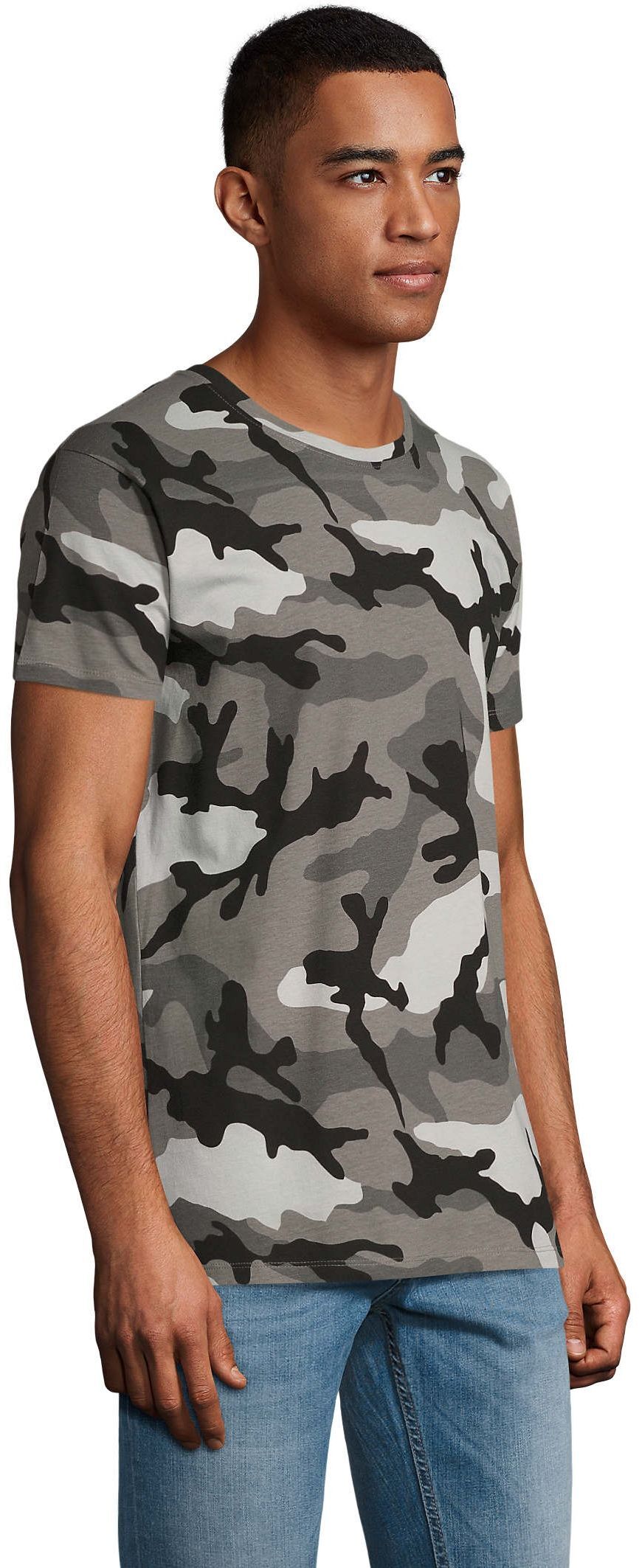 Футболка бавовняна чоловіча Sol’s CAMO MEN 01188521 L сірий камуфляжфото3
