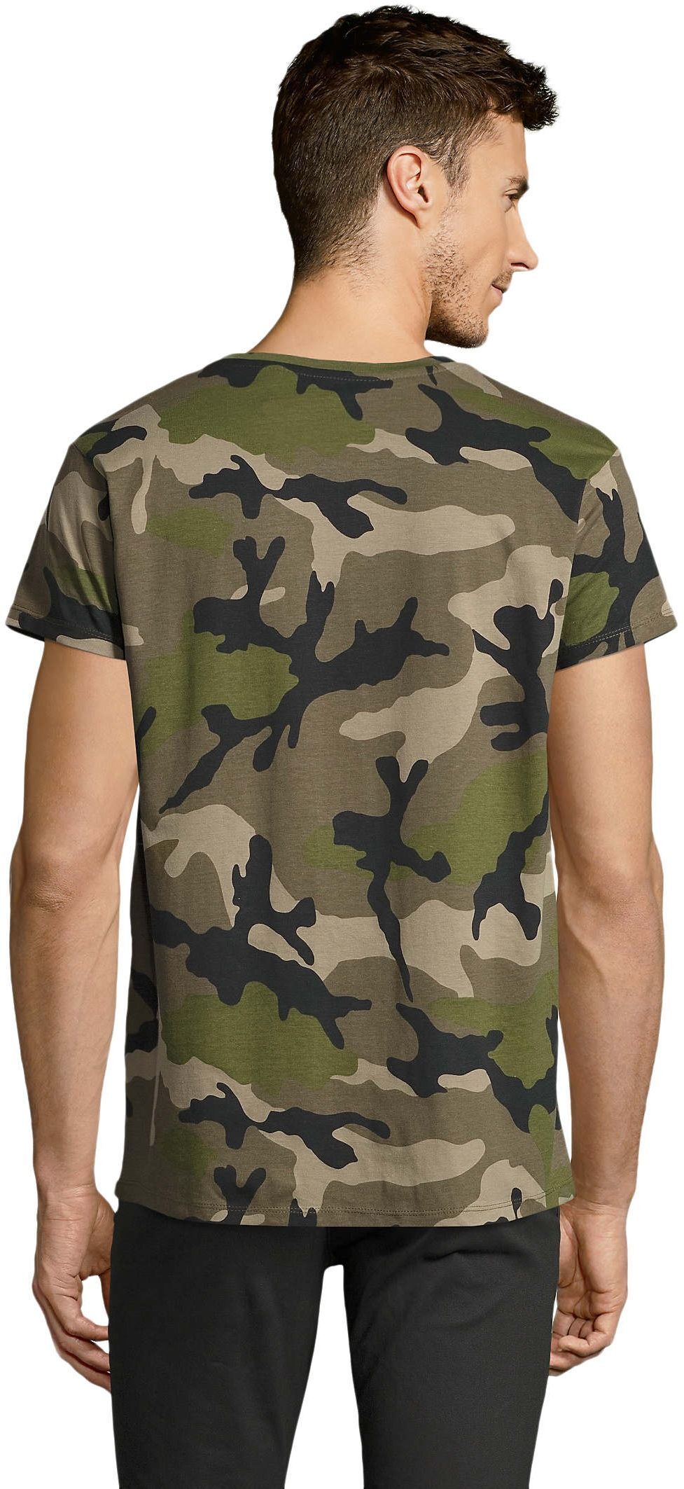 Футболка хлопковая мужская Sol’s CAMO MEN 01188986 L камуфляж фото 2