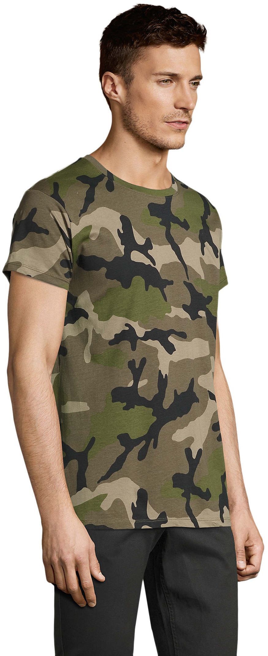 Футболка хлопковая мужская Sol’s CAMO MEN 01188986 L камуфляж фото 3
