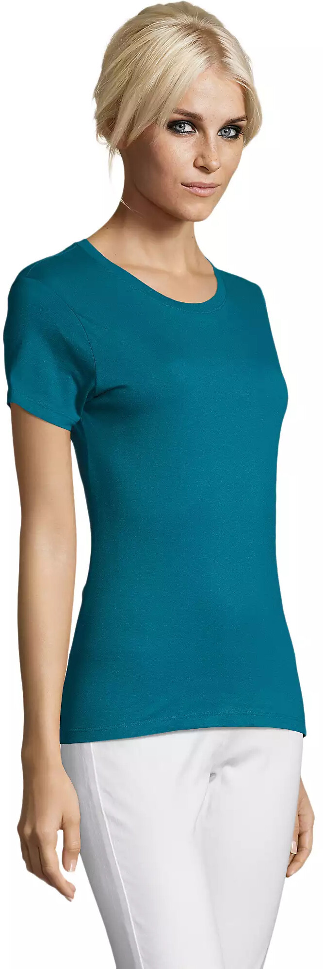 Футболка хлопковая женская Sol’s REGENT WOMEN 01825235 L насыщенный бирюзовый фото 3