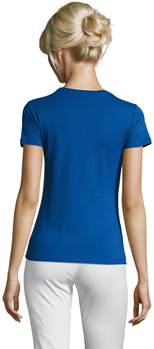 Футболка бавовняна жіноча Sol’s REGENT WOMEN 01825241 L яскраво-синійфото2