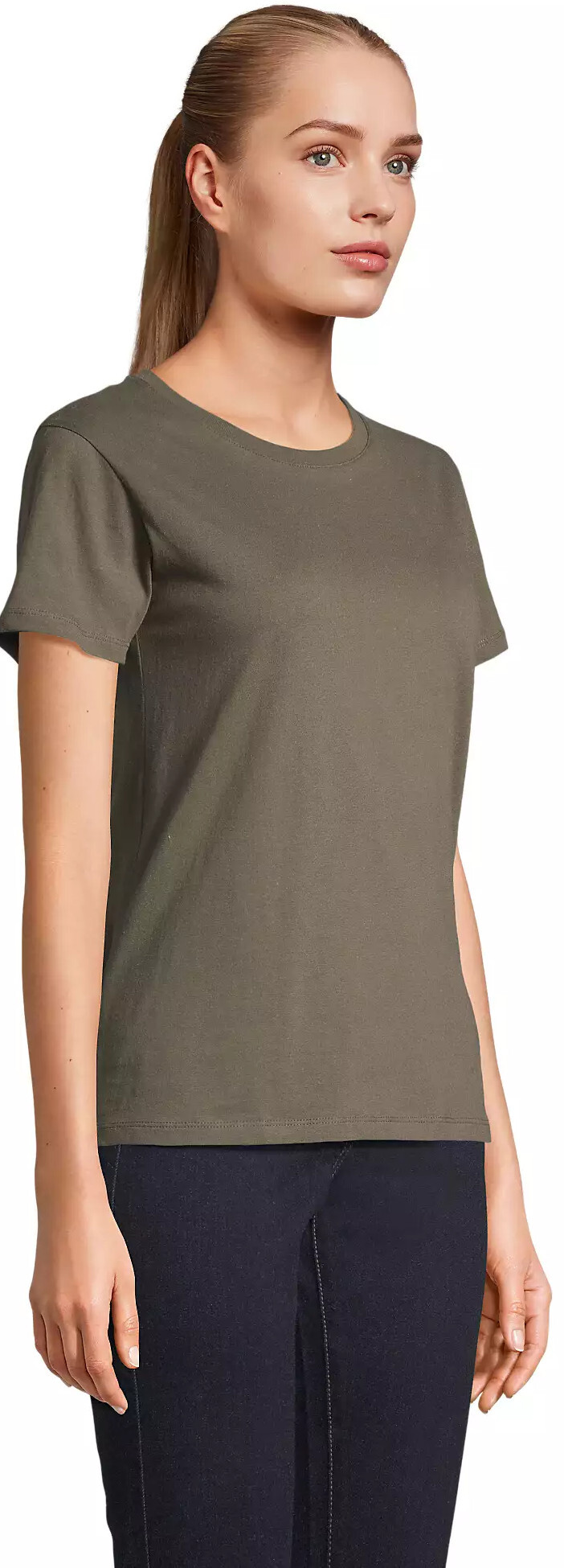 Футболка хлопковая женская Sol’s REGENT WOMEN 01825269 L армейский фото 3