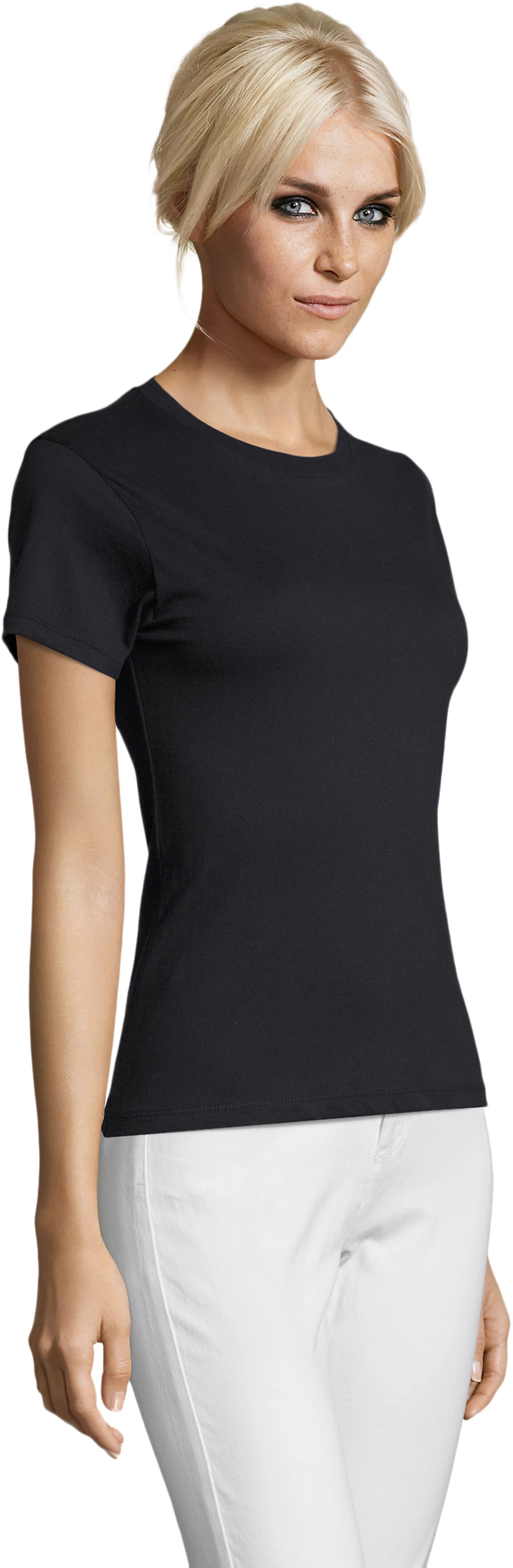 Футболка хлопковая женская Sol’s REGENT WOMEN 01825318 L темно-синий фото 3