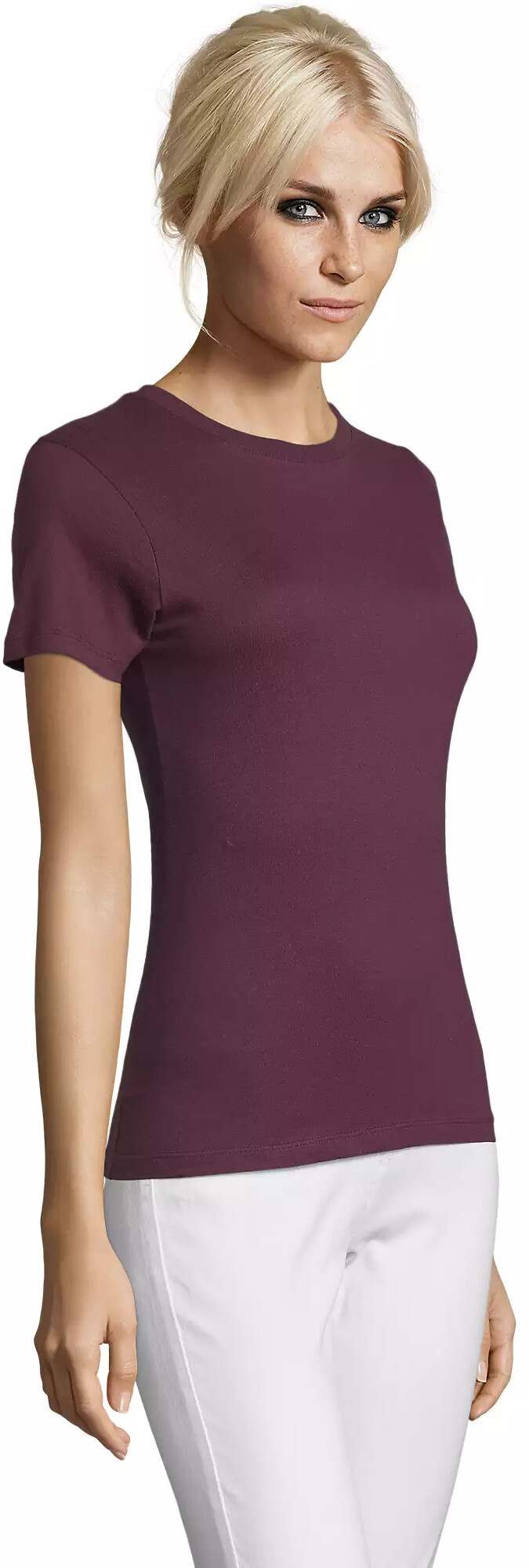 Футболка хлопковая женская Sol’s REGENT WOMEN 01825146 L бордовый фото 3