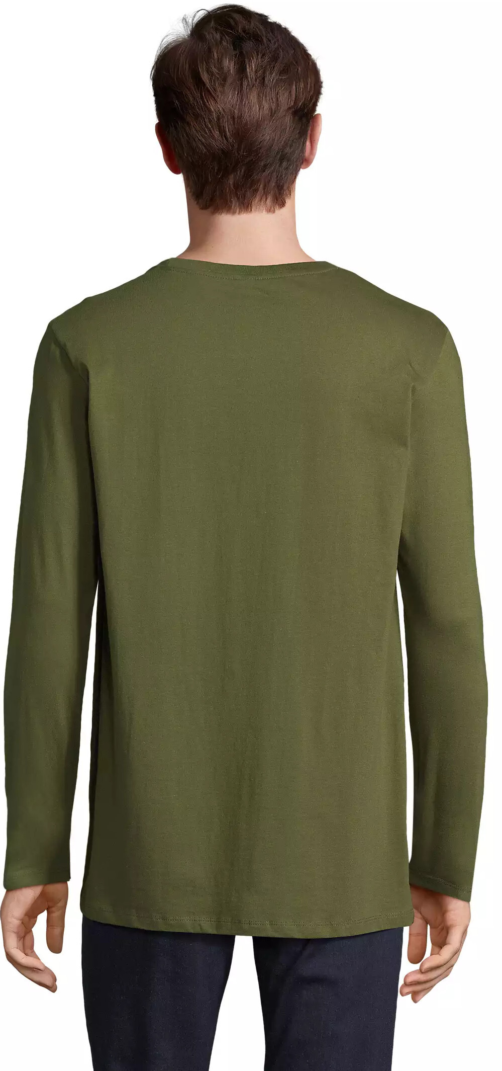 Лонгслив хлопковый мужской Sol’s IMPERIAL LSL MEN 02074289 L темный хаки фото 2