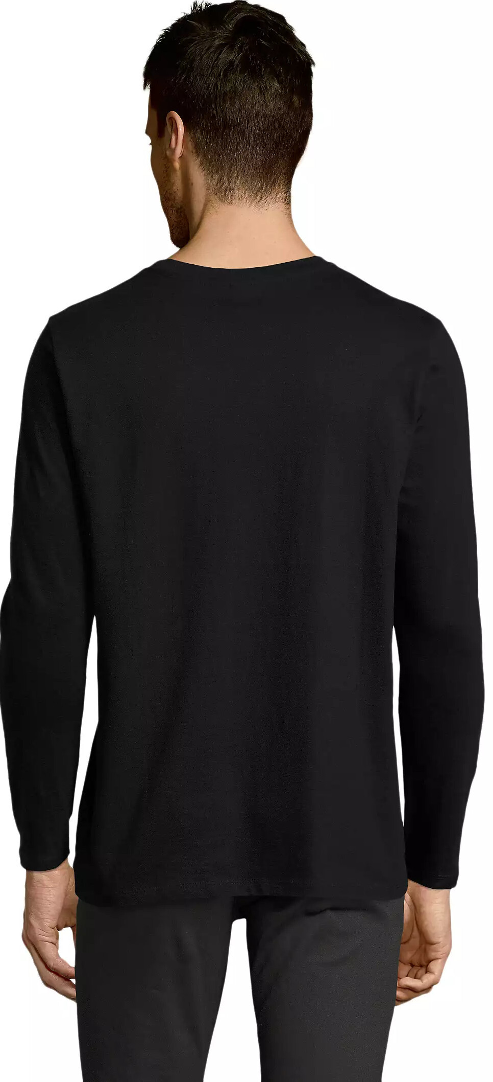 Лонгслів бавовняний чоловічий Sol’s Imperial lst men 02074309 L насичений чорнийфото2