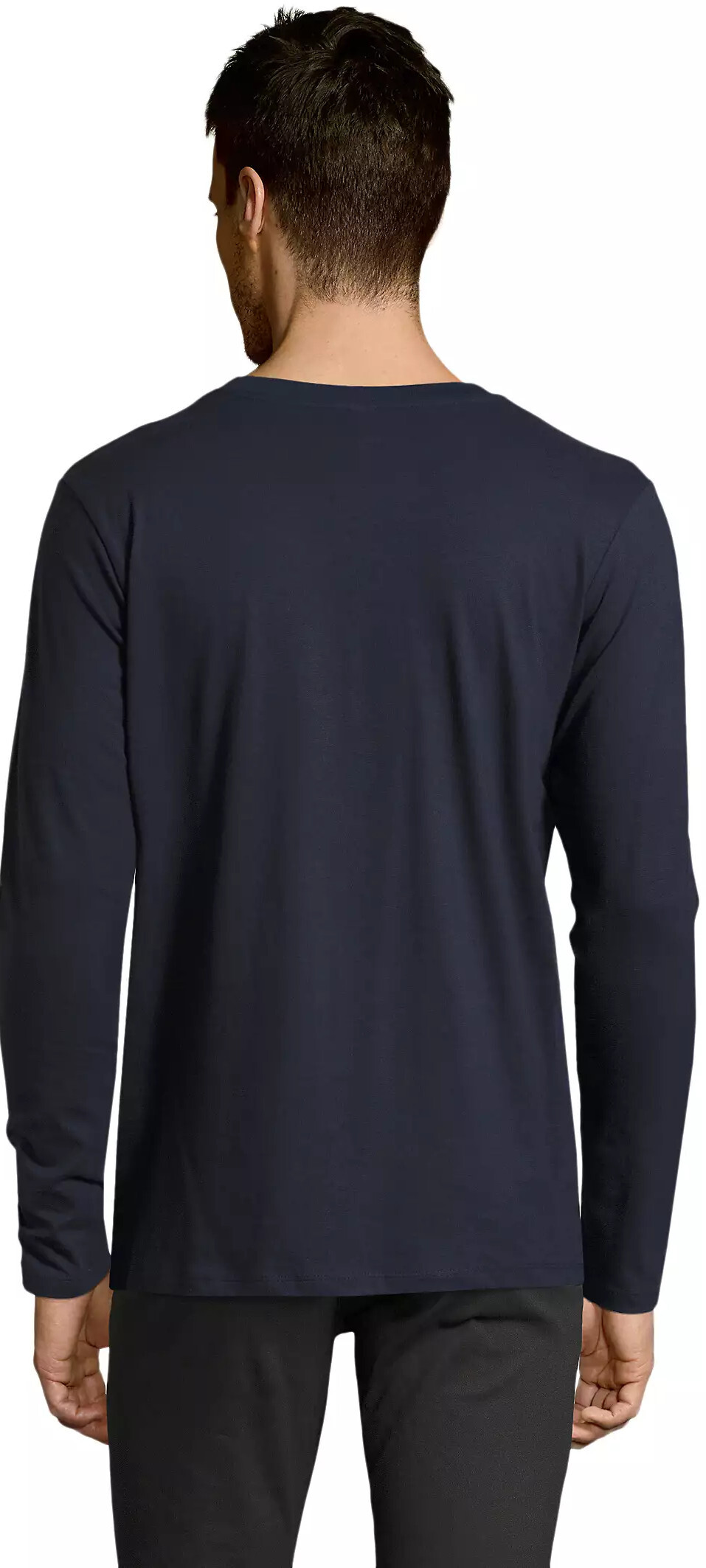 Лонгслив хлопковый мужской Sol’s IMPERIAL LSL MEN 02074319 L темно-синий фото 2