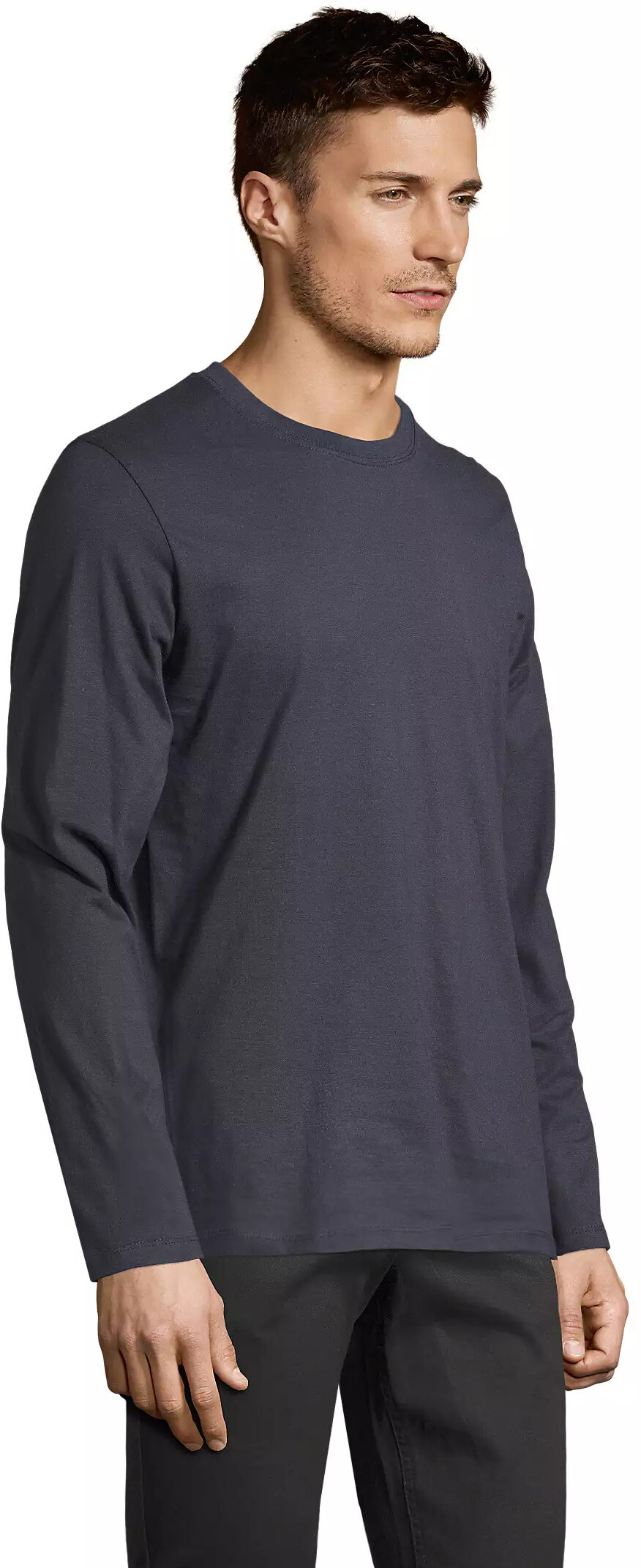 Лонгслів бавовняний чоловічий Sol’s Imperial lst men 02074381 L графітовийфото3