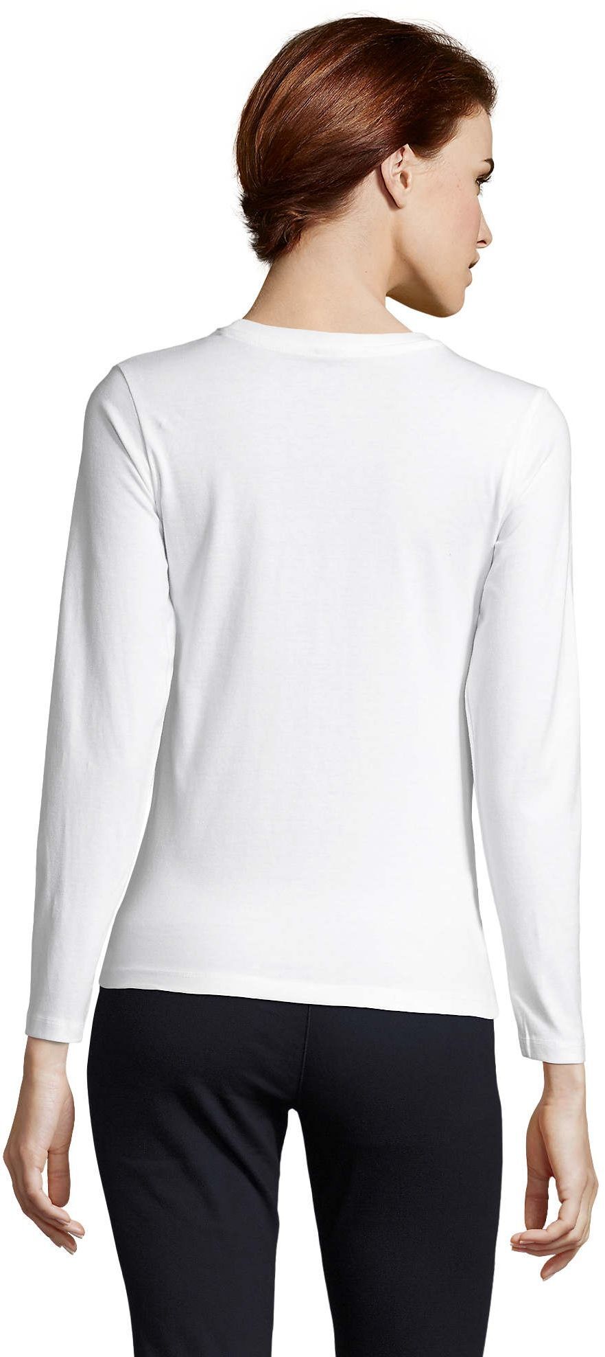 Лонгслів бавовняний жіночий Sol’s Imperial lst women 02075102 L білийфото2