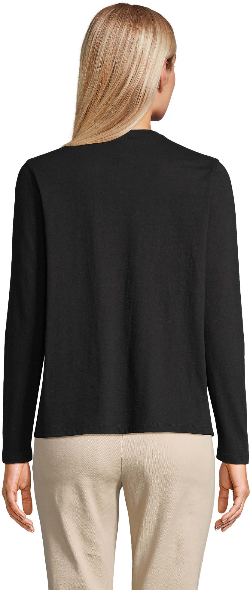 Лонгслив женский хлопковый Sol’s Monarh women 04443309 L черный фото 2