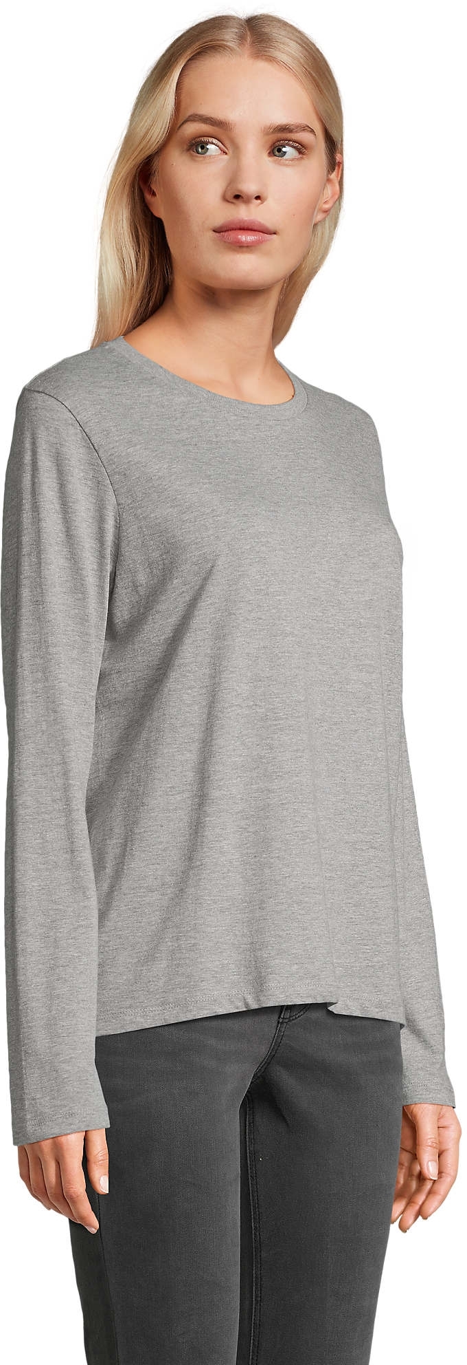 Лонгслів бавовняний жіночий Sol’s MONARCH WOMEN 04443350 L сірий меланжфото3