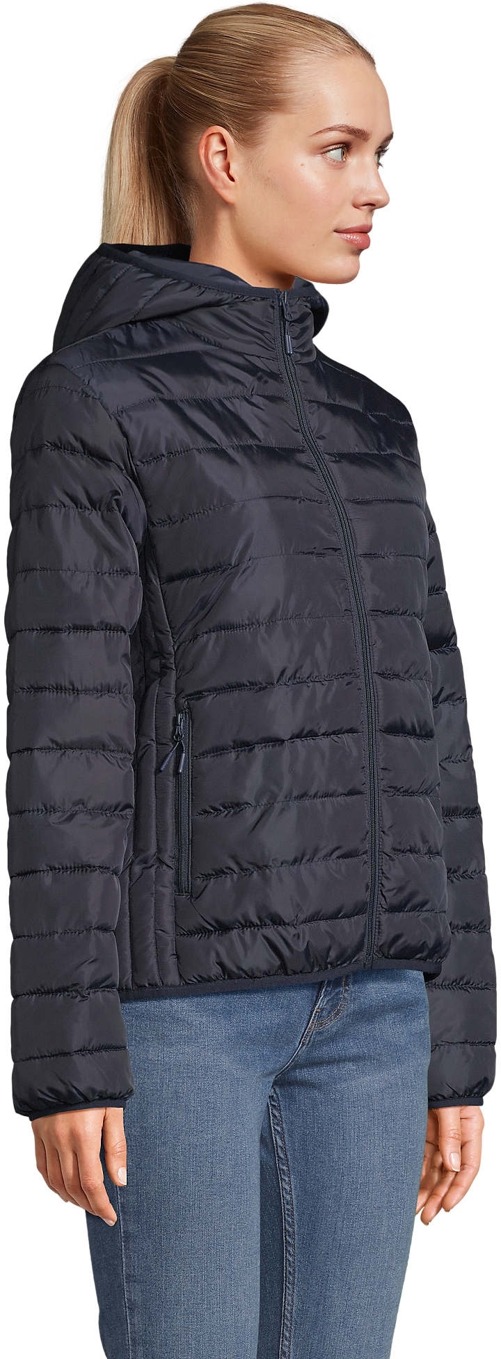 Куртка жіноча Sol’s STREAM HOODED WOMEN 04445 L темно-синійфото2