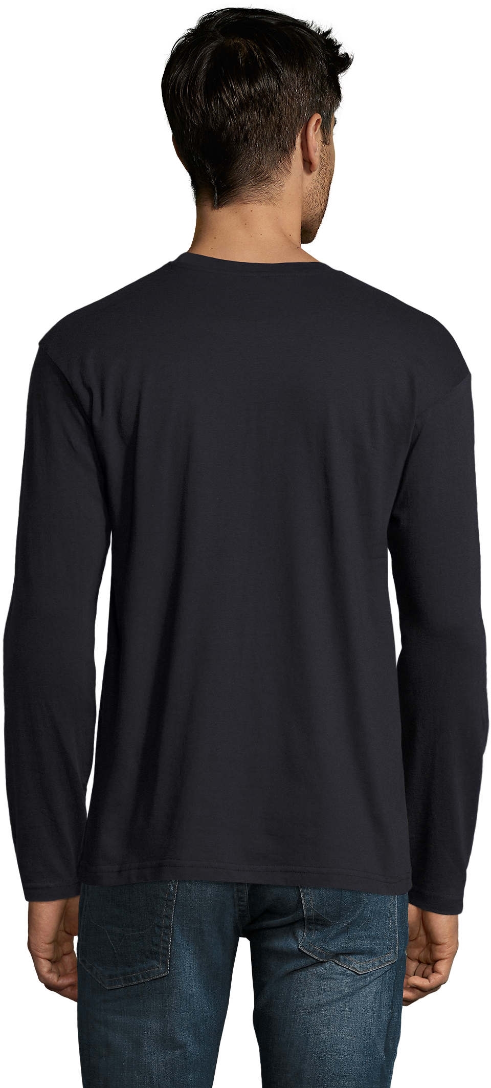 Лонгслив хлопковый мужской Sol’s MONARCH 11420318 L темно-синий фото 2