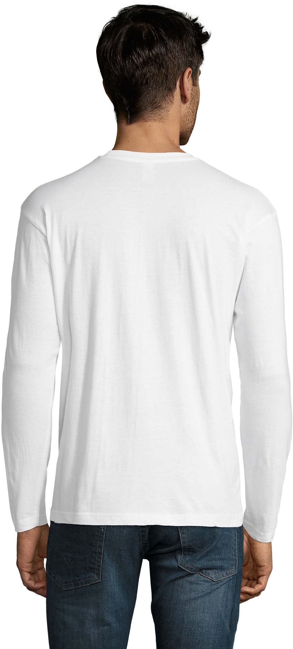 Лонгслів бавовняний чоловічий Sol’s MONARCH 11420102 L білийфото2