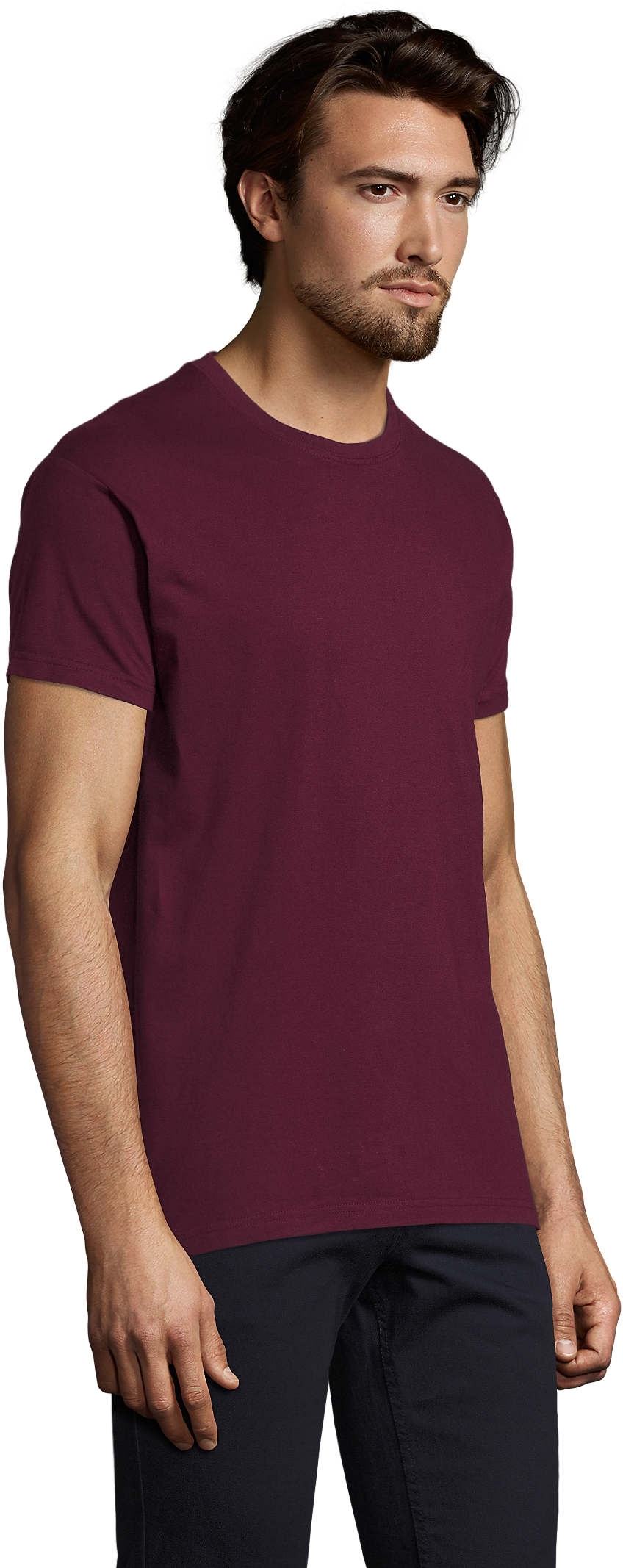 Футболка хлопковая мужская Sol’s Imperial 11500146 L бордовый фото 3