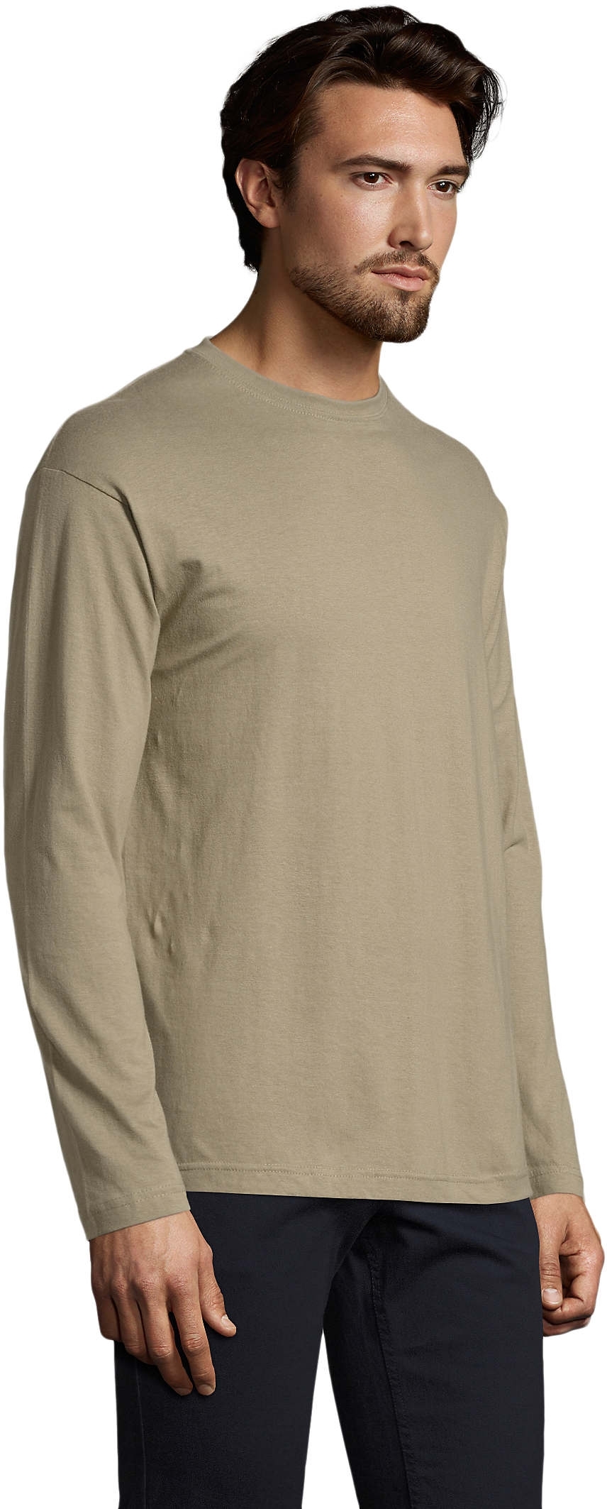 Лонгслів бавовняний чоловічий Sol’s MONARCH 11420268 L хакіфото3