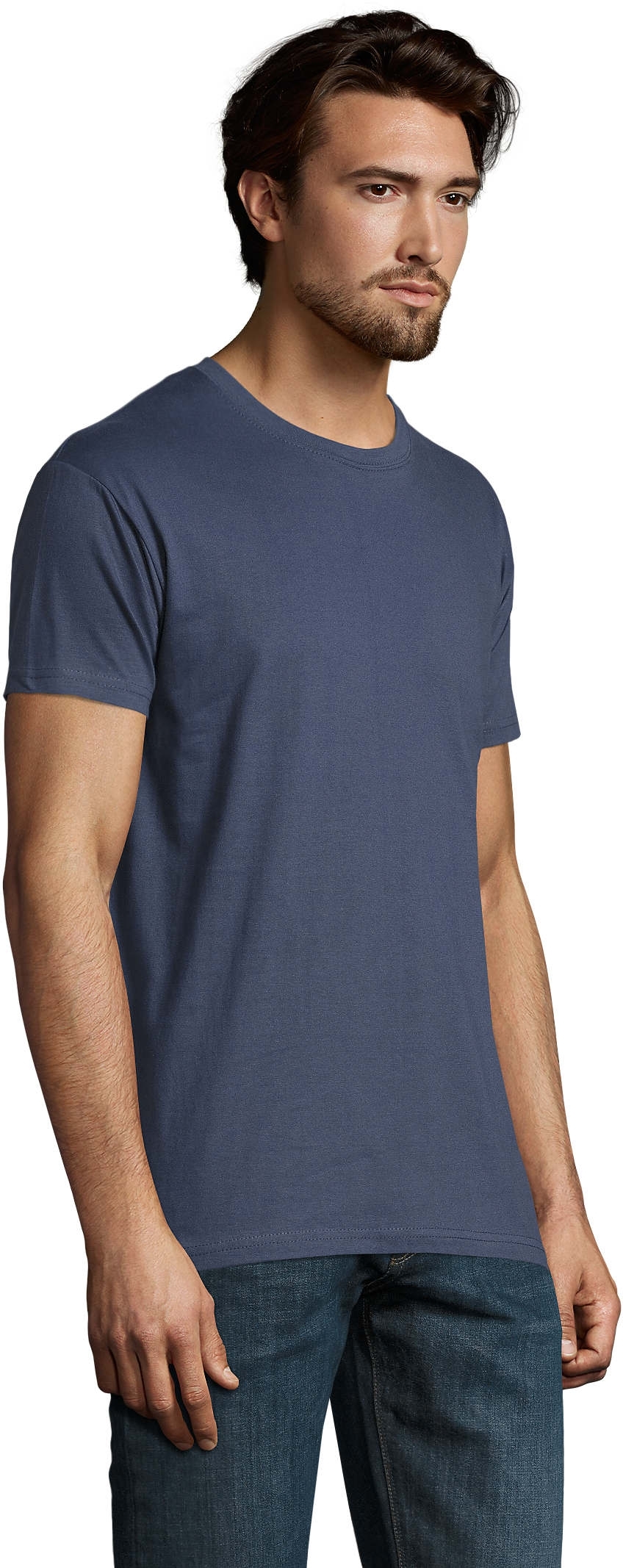 Футболка хлопковая мужская Sol’s Imperial 11500244 L джинсовый фото 3