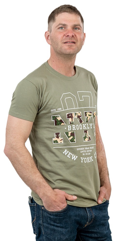 Футболка хлопковая мужская Sol’s Imperial 11500268/96 L хаки фото 2