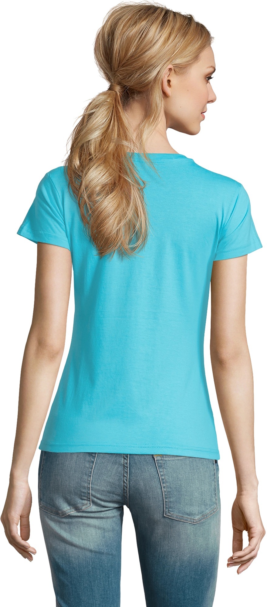 Футболка бавовняна жіноча Sol’s IMPERIAL WOMEN 11502225 L бірюзовийфото2