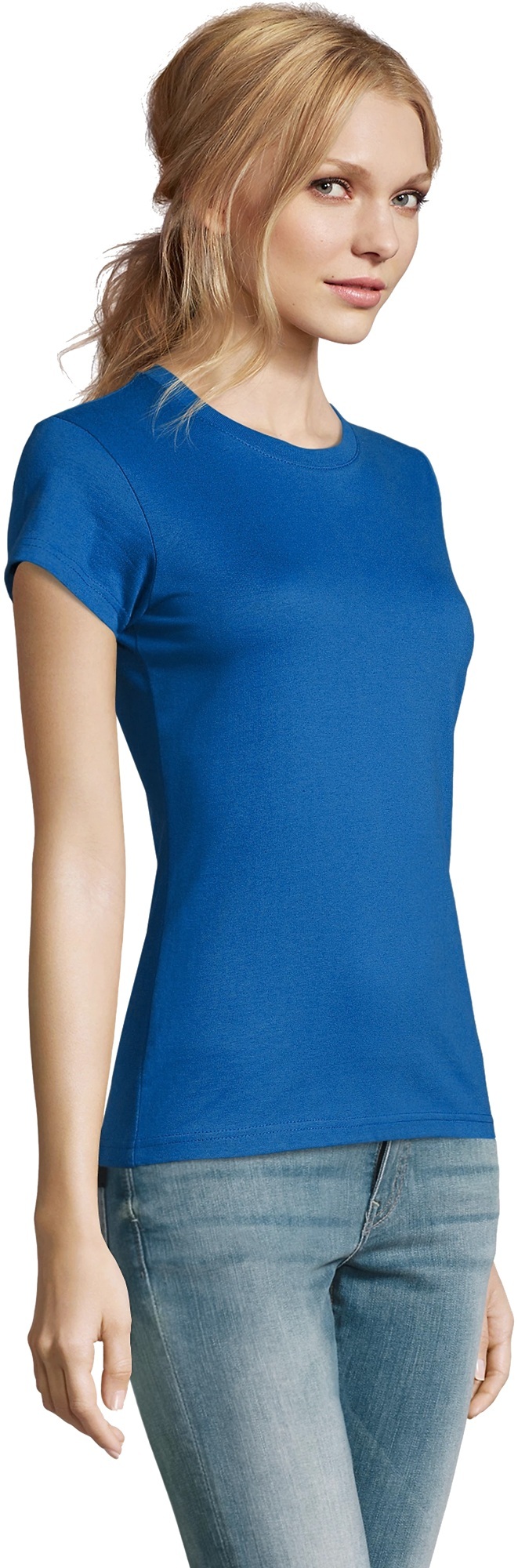 Футболка бавовняна жіноча Sol’s Imperial women 11502241 L яскраво-синійфото3