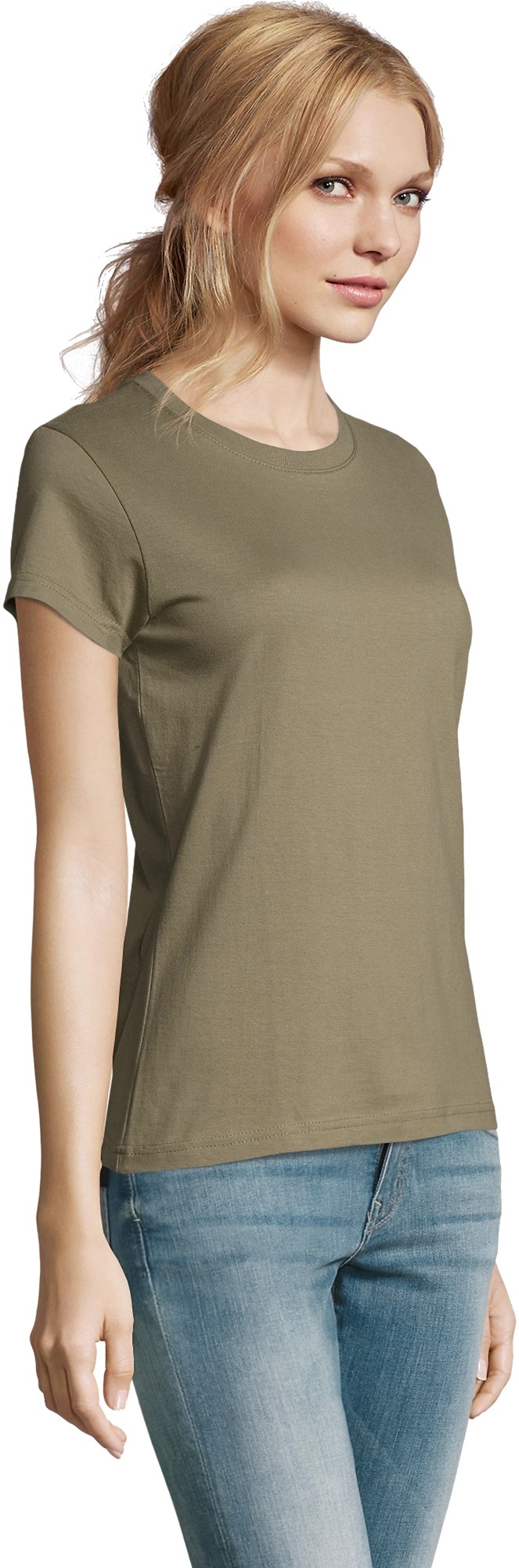 Футболка женская хлопковая Sol’s Imperial women 11502268 L хаки фото 3