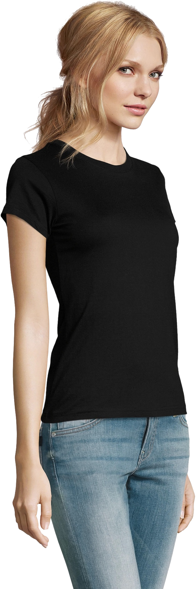 Футболка женская хлопковая Sol’s Imperial women 11502309 L насыщенный черный фото 3