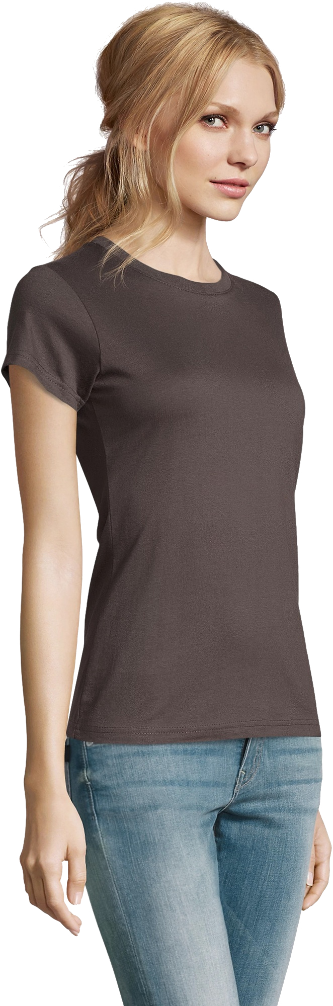 Футболка женская хлопковая Sol’s Imperial women 11502384 L темно-серый фото 