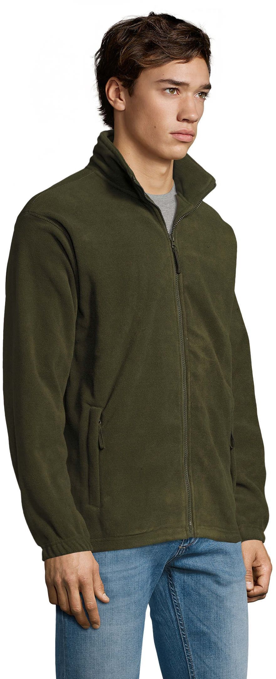 Флисовая кофта мужская Sol’s NORTH 55000269 L армейский фото 3