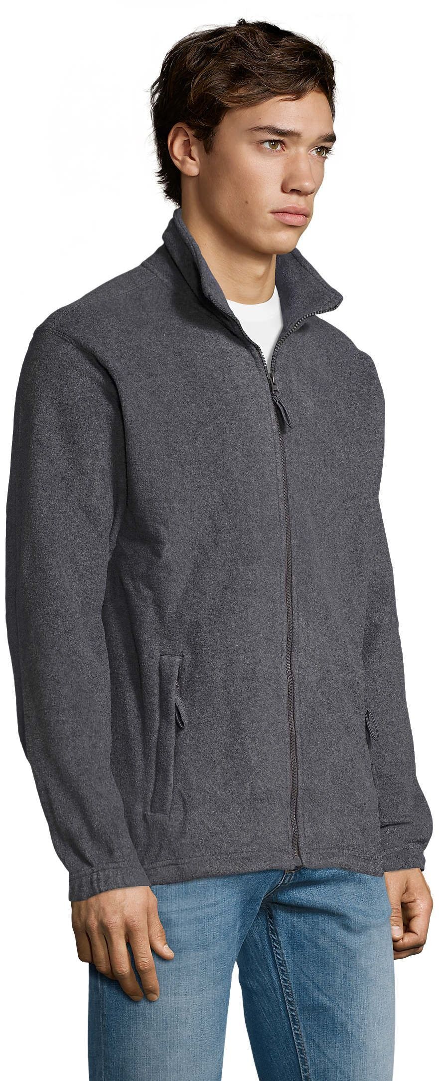 Флисовая кофта мужская Sol’s NORTH 55000350 L серый меланж фото 3