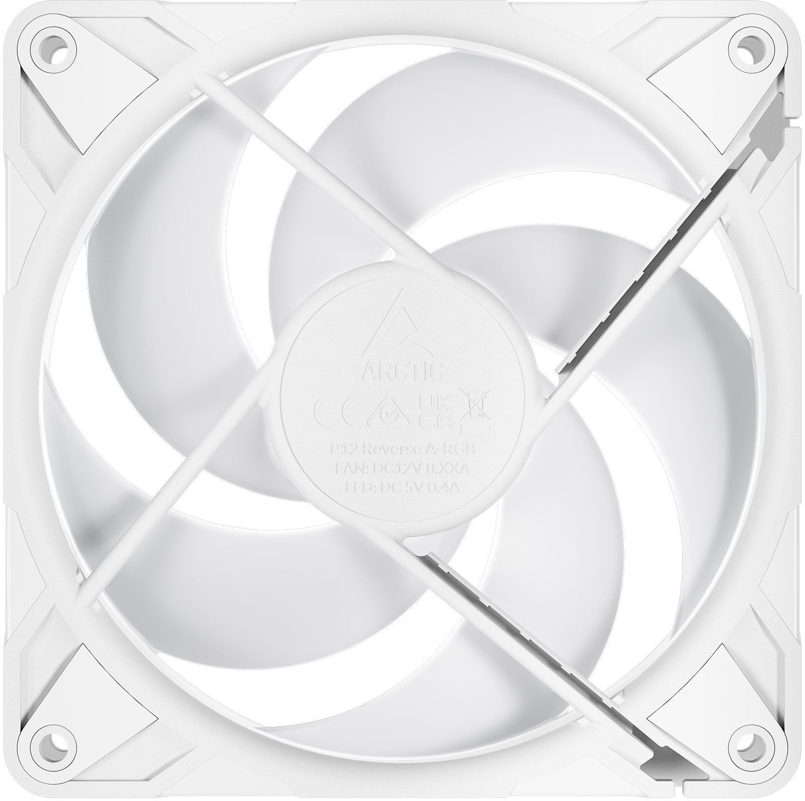 Набор из трех вентиляторов для корпуса ARCTIC P12 Pro Reverse A-RGB White 3 Pack (ACFAN00334A) фото 