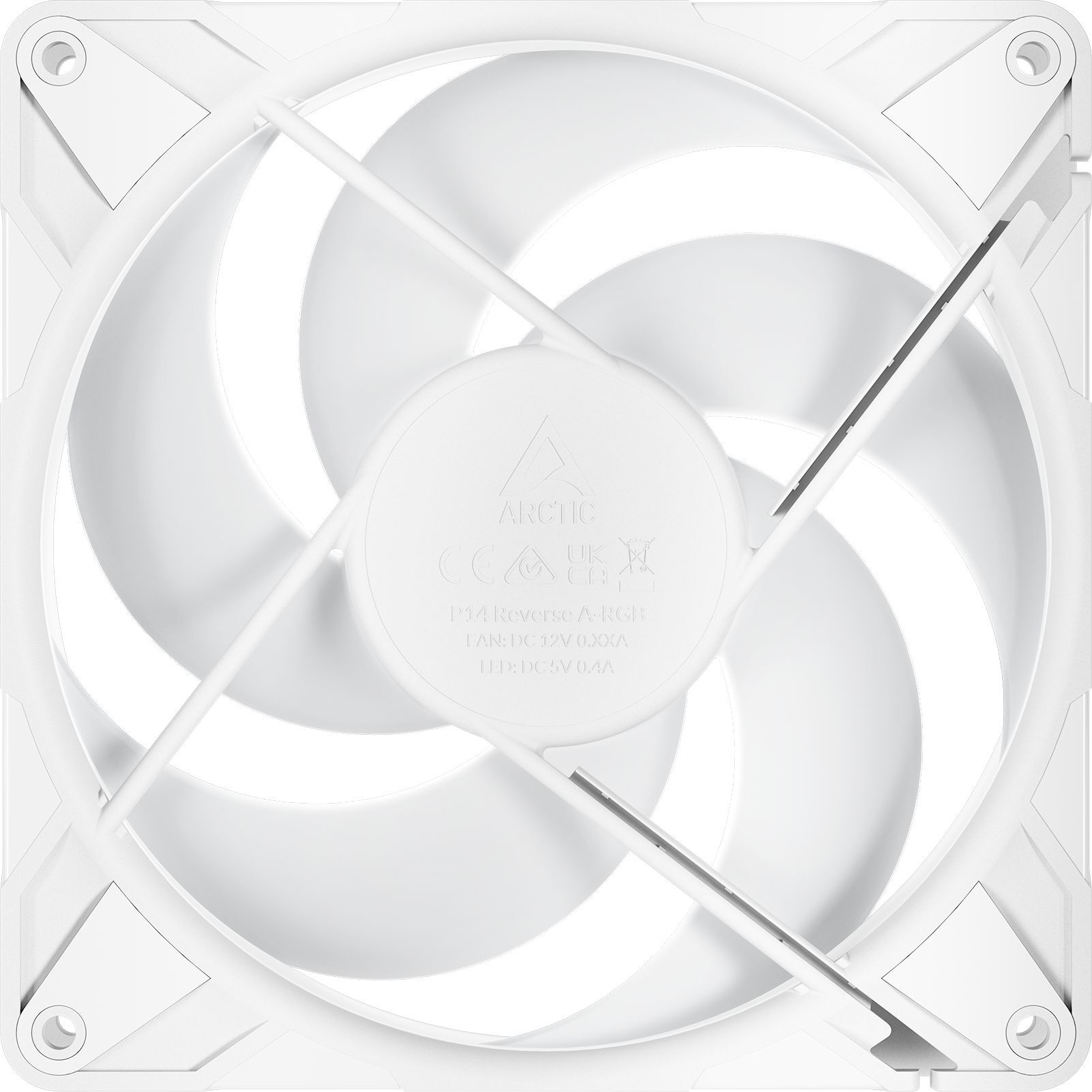 Набор из трех вентиляторов для корпуса ARCTIC P14 PRO Pro Reverse A-RGB White 3 Pack (ACFAN00328A) фото 6