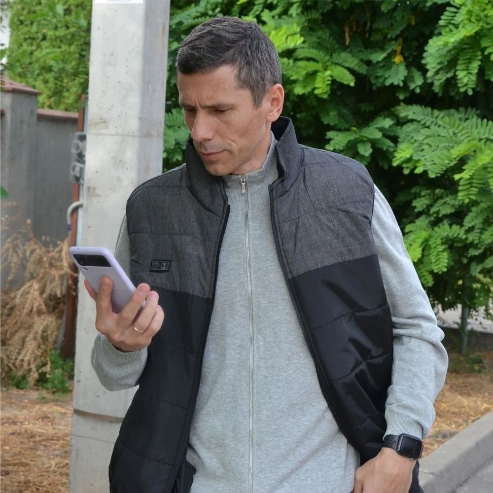 Жилет мужской Thermalli Chatel 10100505/01 L черный/серый фото 5