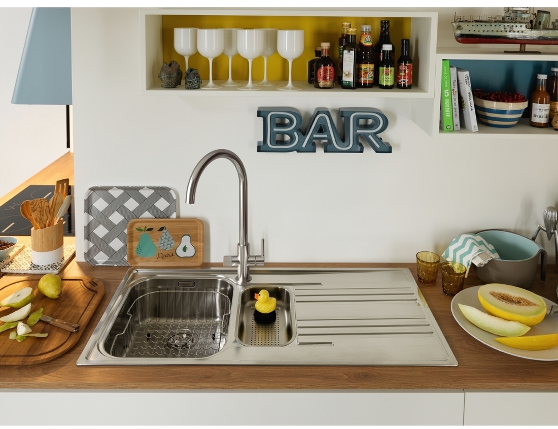 Смеситель для кухни Franke Lina J Clear Water 2.0, 216 мм, поворотный, хром (120.0730.806) фото 