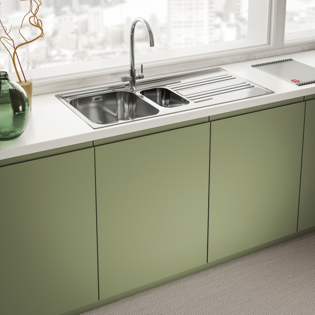 Смеситель для кухни Franke Lina J Clear Water 2.0, 216 мм, поворотный, хром (120.0730.806) фото 