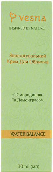 Крем для обличчя Vesna Зволожувальний зі смородиною та лемонграсом 50 млфото4