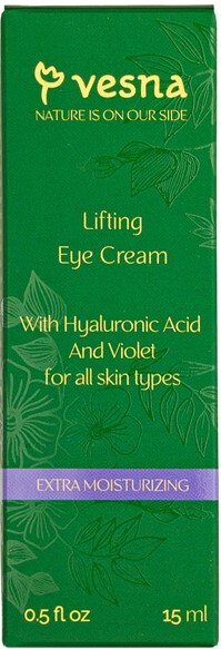 Ліфтинг-крем під очі Vesna з гіалуроновою кислотою та фіалкою 15 млфото3